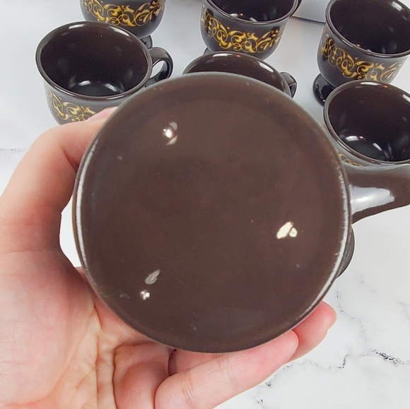 Vintage Franciscan Earthenware Footed Coffee Cups - Picture 6 of 6